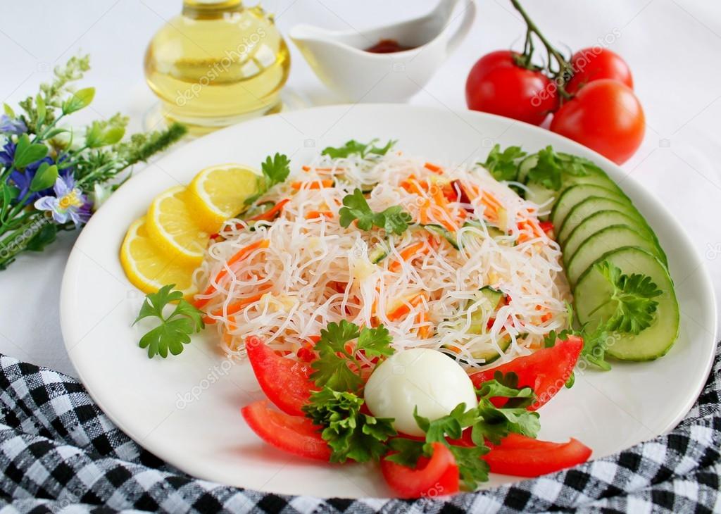 Салат из фунчозы и говядины рецепт