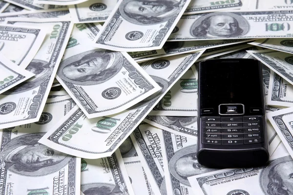 Mobile phone on dollars