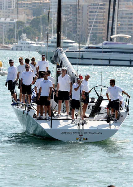 Spanish King Felipe VI in King\'s Cup Sailing celebrated in Majorca, Aug 2014.