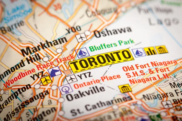 Toronto City on a Road Map