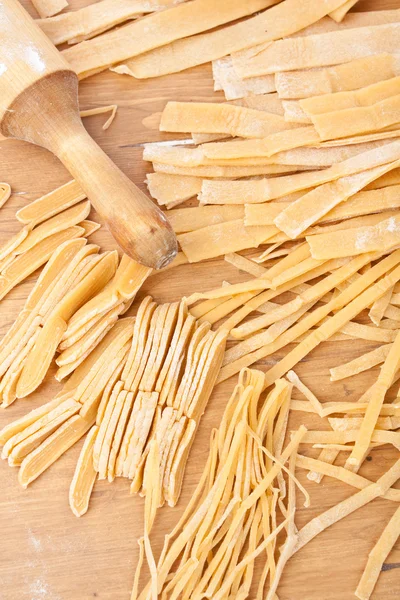 Uncooked homemade egg pasta
