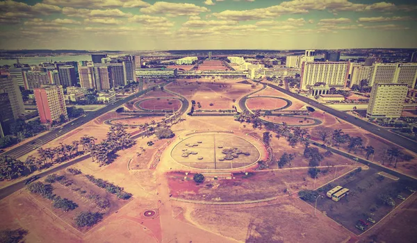 Vintage skyline of Brasilia City, Brazil