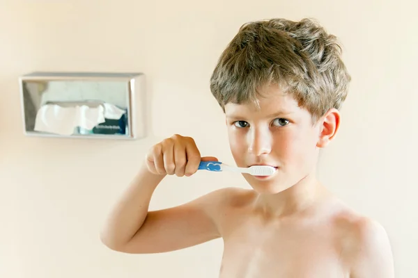 Boy with tooth brush