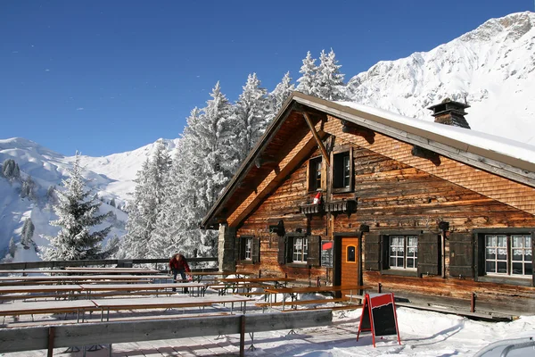 Cafe in Switzerland Alps