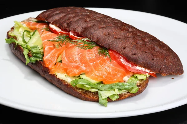 Smoked salmon multi grain sandwich