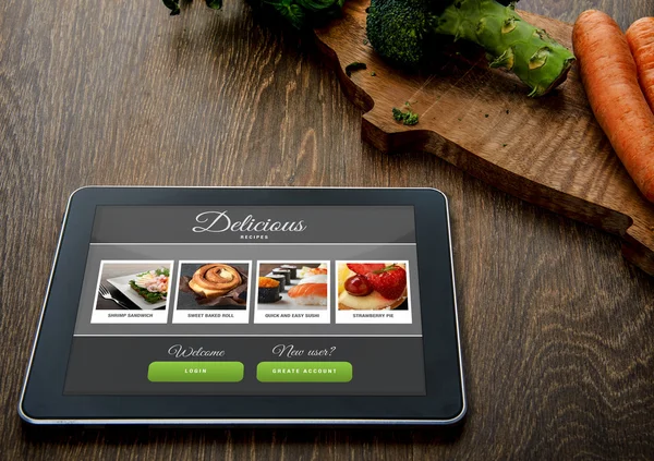 Cooking recipe on tablet pc