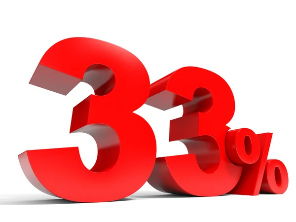 Red thirty three percent off. Discount 33 percen