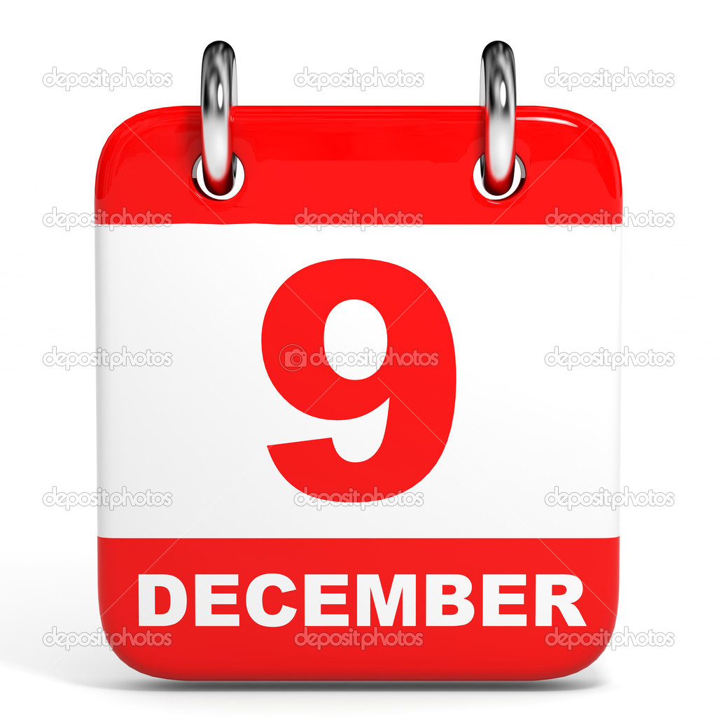 Calendar. 9 December. — Stock Photo © iCreative3D 44512707
