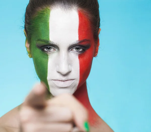 Italian supporter for FIFA 2014 pointing out