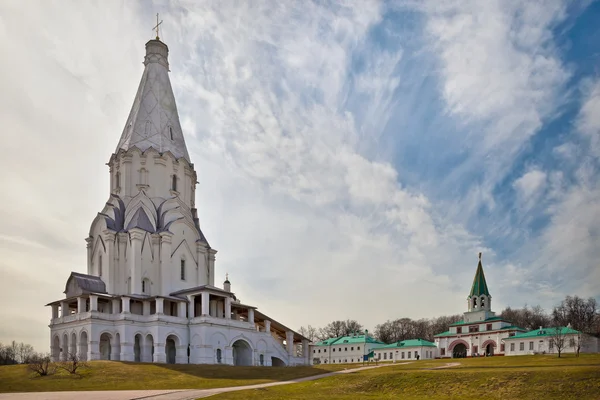 The Museum-reserve Kolomenskoye. The Church of the Ascension with the Front gate in the background