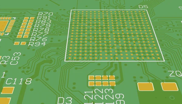 PCB green without elements