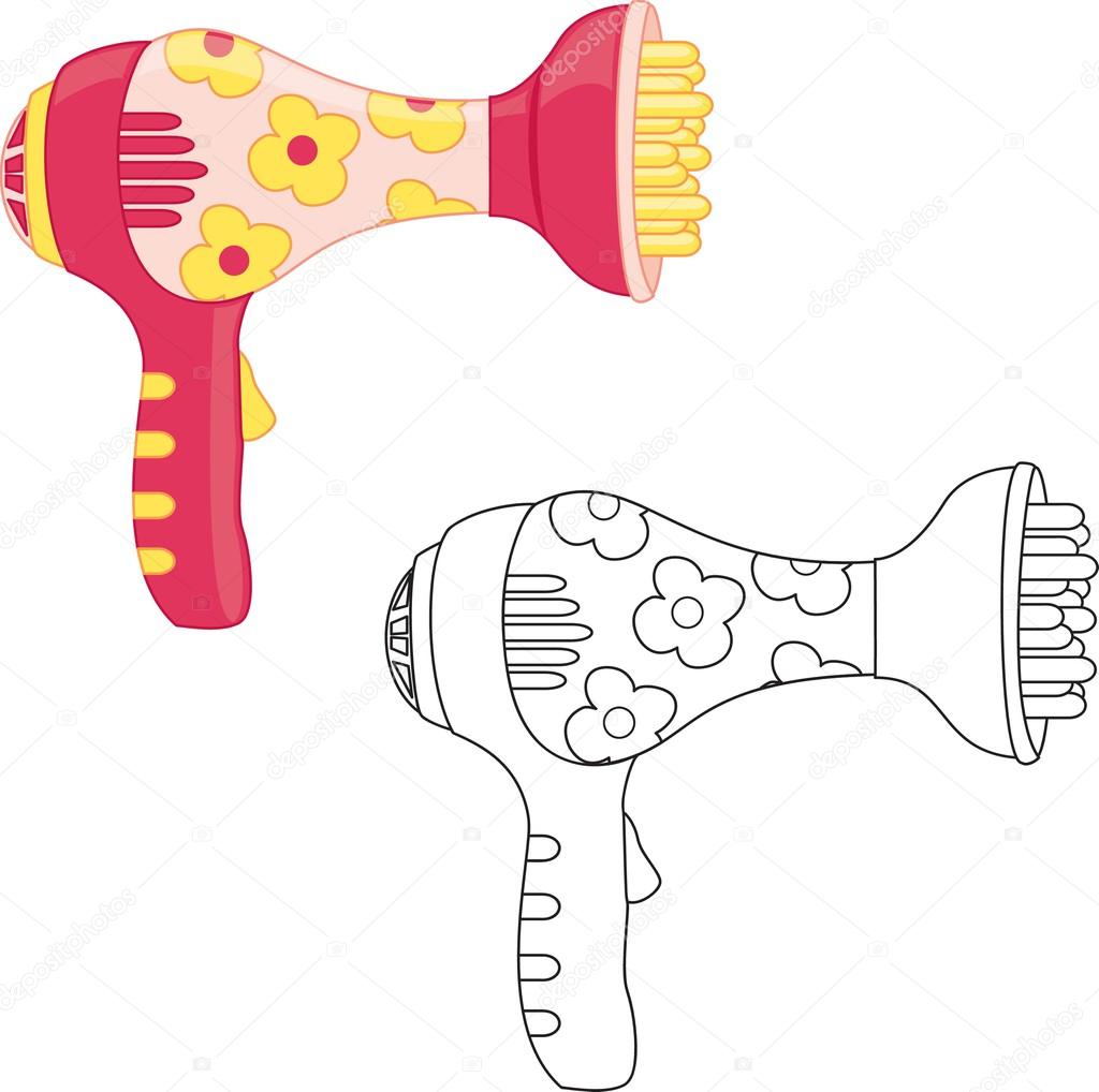 hair dryer coloring pages - photo #45