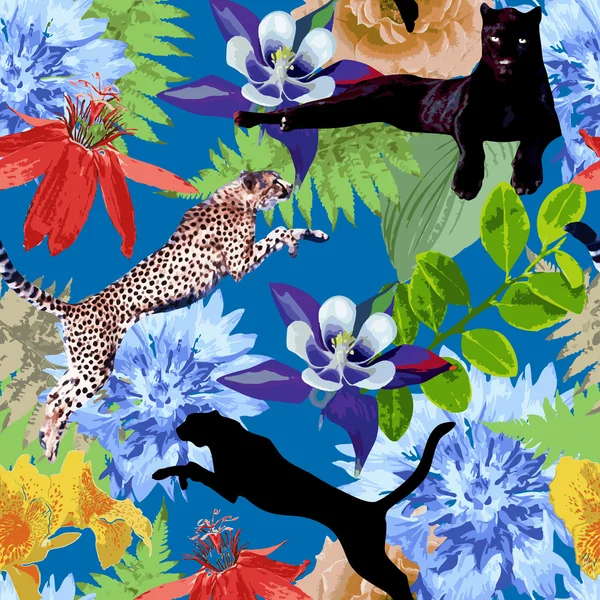 Wild cats and exotic flowers
