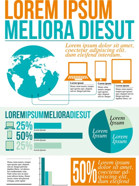 Computer internet technology info graphics