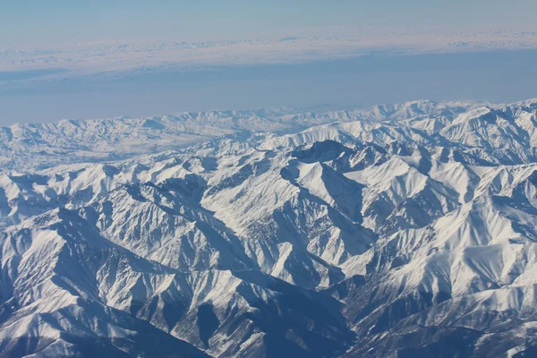 Caucasus mountains. View from the airplane.