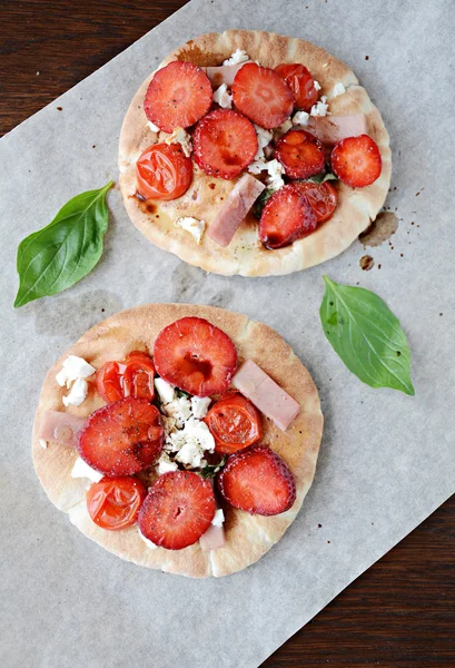 Strawberry mini pizza