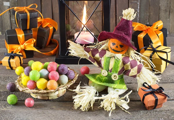 Halloween doll with candies and gifts