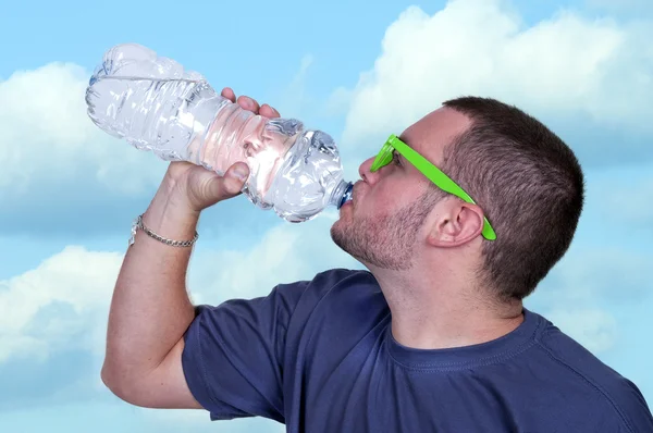 Man drinking water