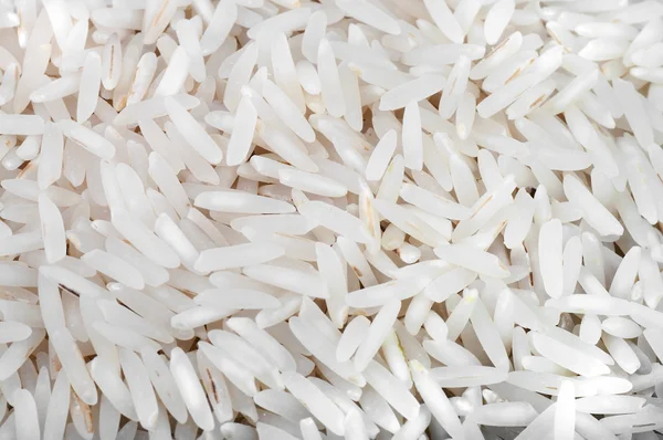 Pile of husked basmati rice seeds