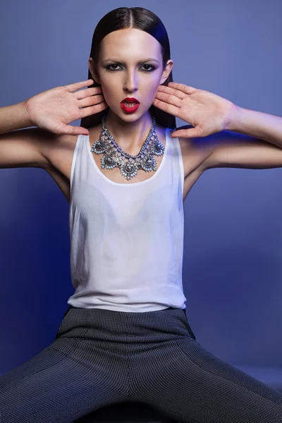 Fashion Model with necklace