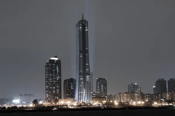 The skyscrapers of Yeouido in Seoul from across the Han River