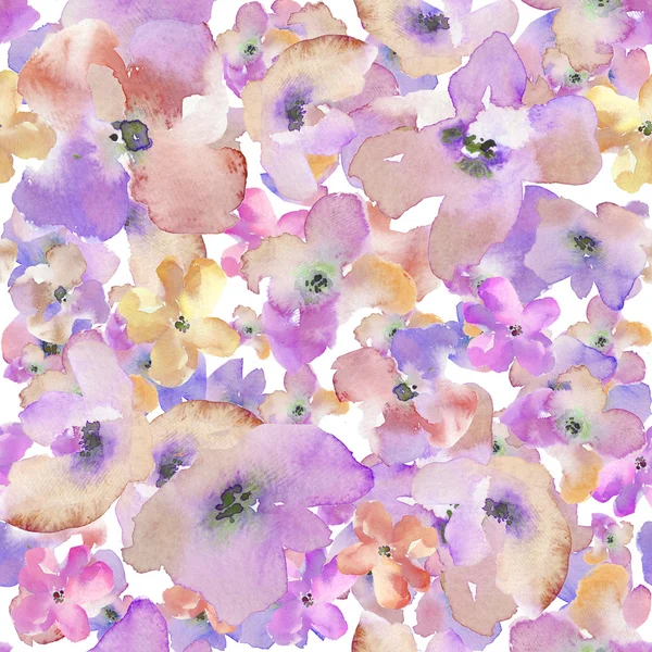 Modern Watercolor Floral Background Pattern.