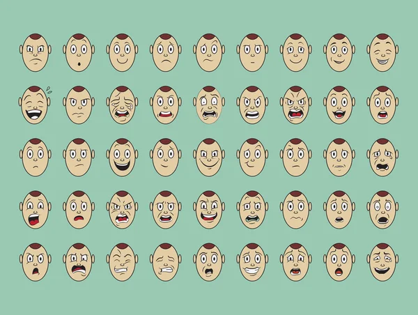 Collection of vector  emotion face smile