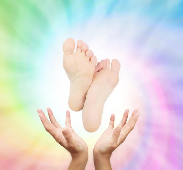 Spiraling healing reflexology energy