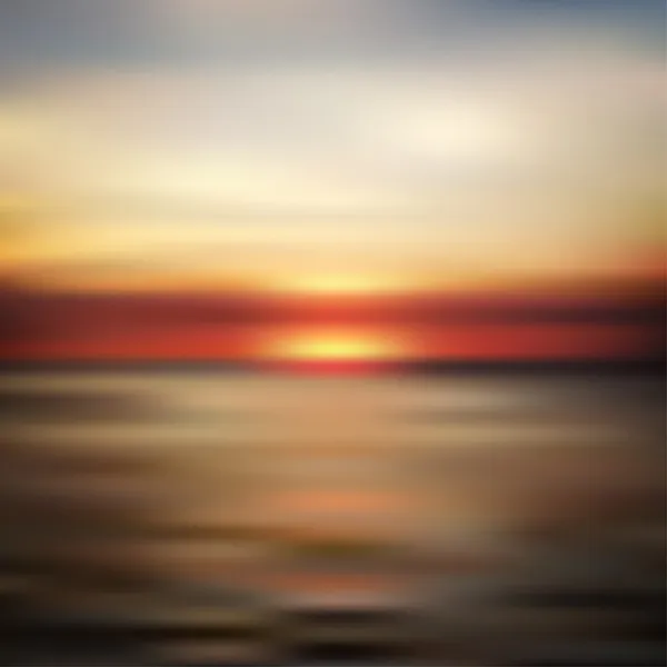 Ocean sunset blurred landscape