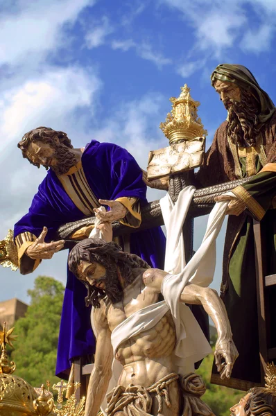 MALAGA, SPAIN - APRIL 09: traditional processions of Holy Week i
