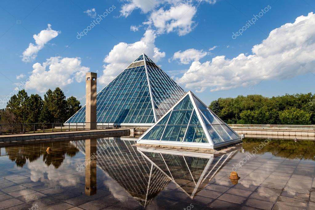 Glass Pyramids in Edmonton, Alberta, Canada — Stock Photo © ronniechua