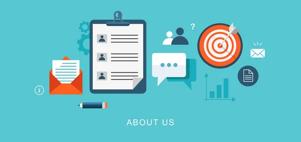 About us page flat illustration