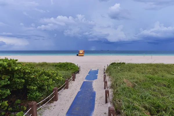 Tropical beach before the storm.