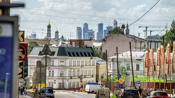 Moscow city street view. 15 of June 2013.