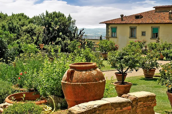 Italian Garden at Settignano in Tuscany Italy