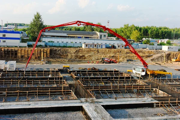 Building site at Strigino\'s airport in Nizhny Novgorod. Construction of the new passenger terminal is conducted.