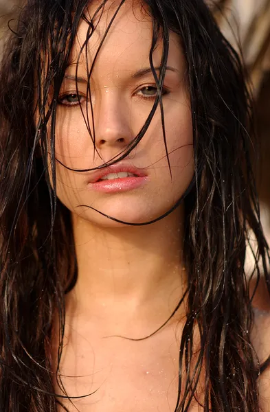 Laura Shields - Professional Model - Face and Head Shot - Wet Hair - Sexy Eyes