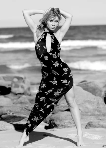 Black and White - Dress on the Beach
