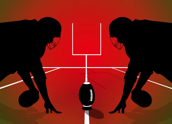 American football rugby players silhouette