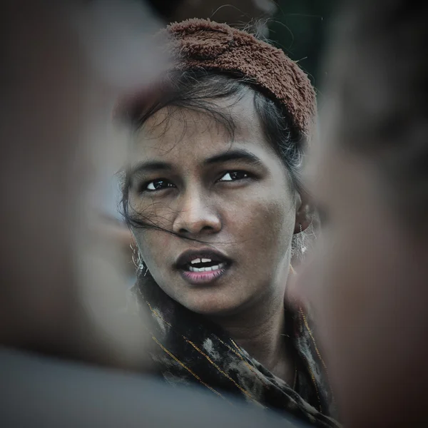 Thai Woman Looking Between Two Faces on the Way From Koh Samui to Ang Thong National Park, January 2012