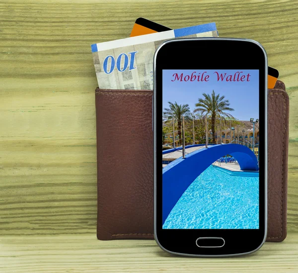 Mobile device symbolizing dreams about vacation