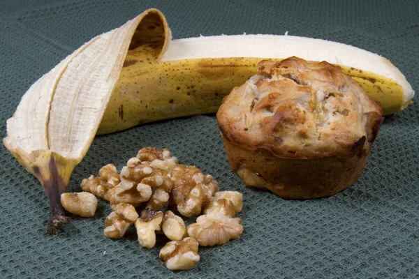 Banana Nut Muffins with Ingredients