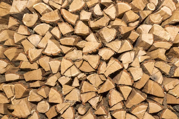 Chopped logs pile of butt