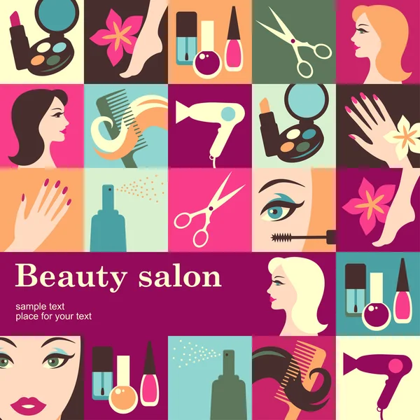 Beauty salon design template card