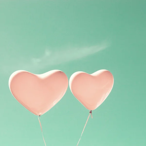 Love Balloons on Mint Sky