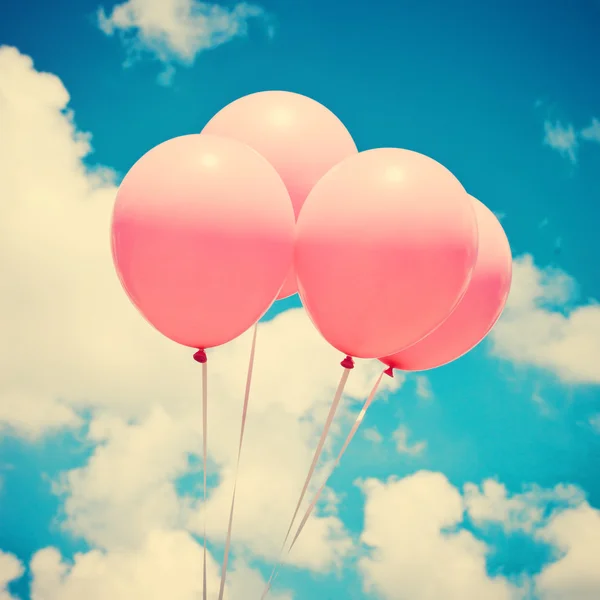 Pink Balloons on Sky