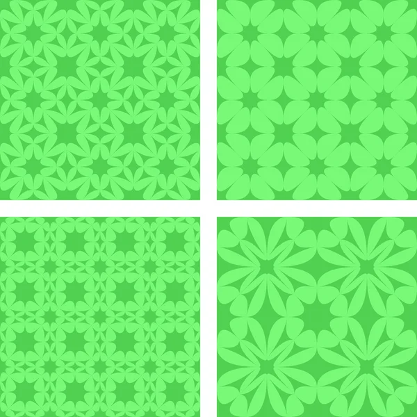 Green seamless pattern set