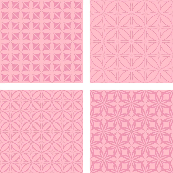 Vintage pink seamless pattern set