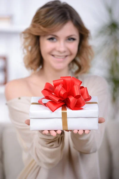 Woman with gift