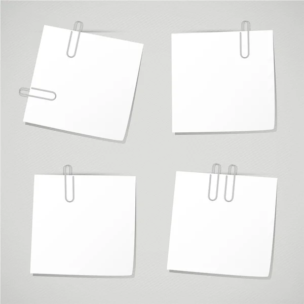 Set of business memo note with clip